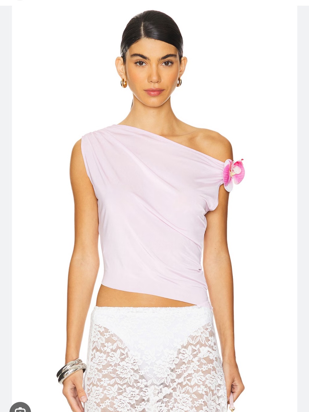 Jaded London Light Pink Off the Shoulder Top